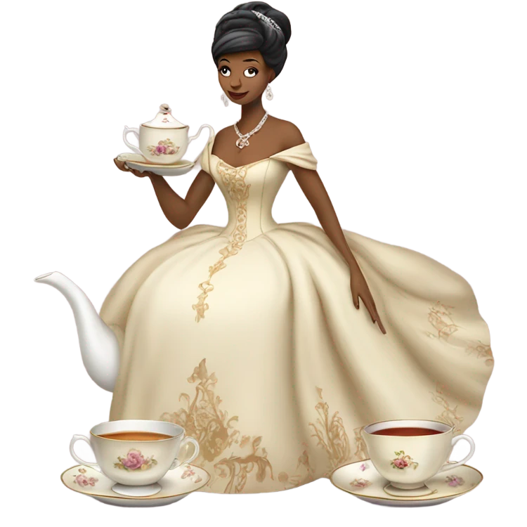 queen serving tea emoji