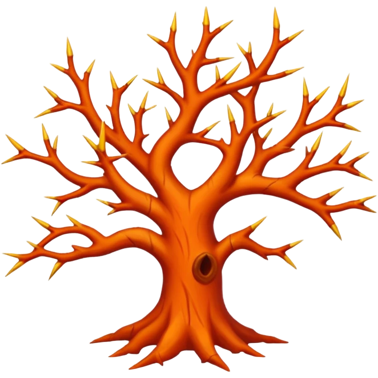 red thorn tree emoji