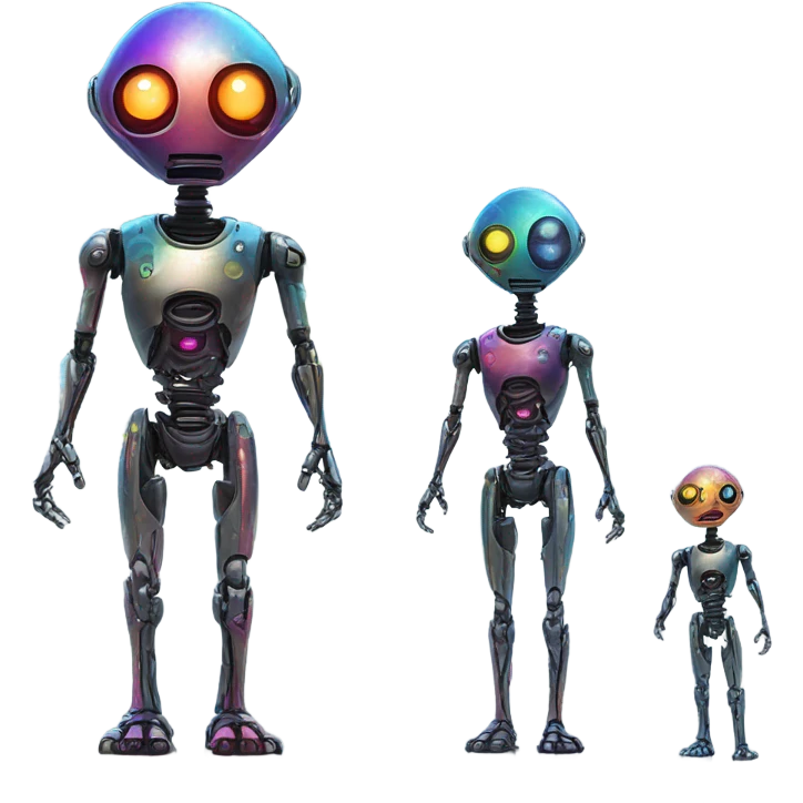 robot vs alien emoji