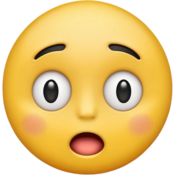 simple yellow circle face emoji, and that slightly surprised emoji