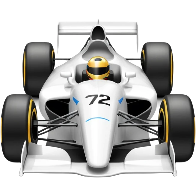 white Formula car emoji