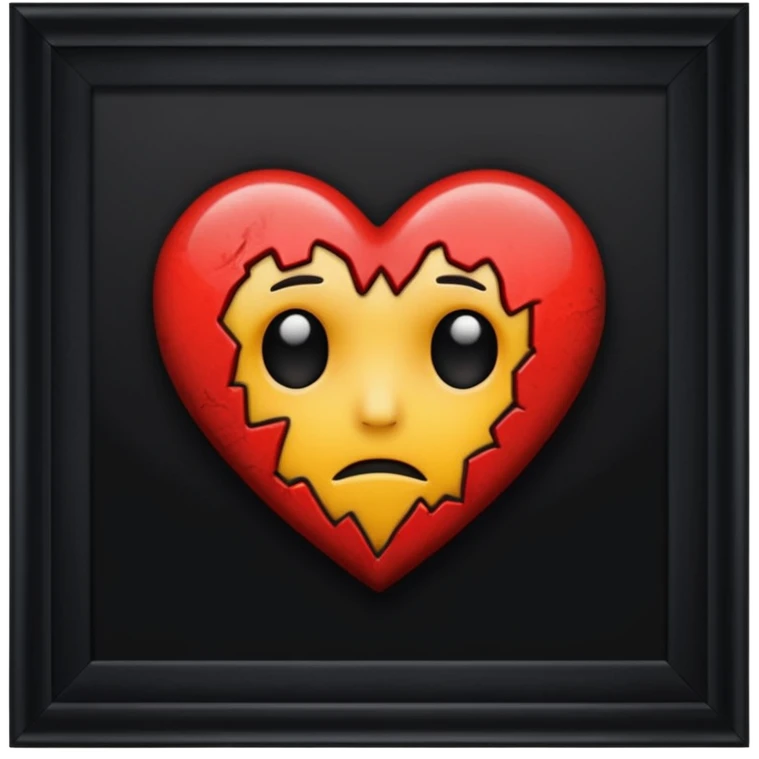 Black heartbreak from the middle emoji