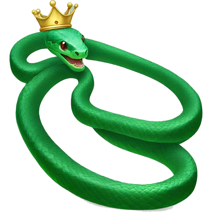 Emerald snake with a crown emoji