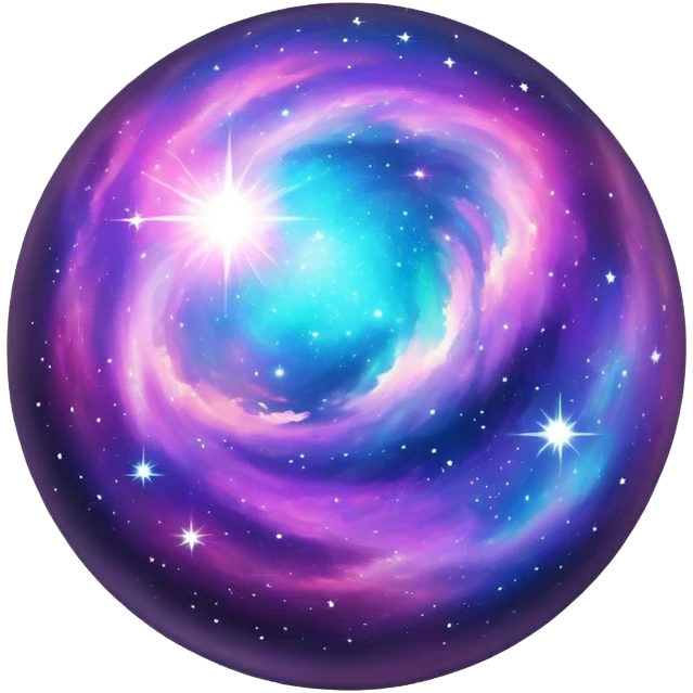 Sparkly Nebula galaxy orb emoji
