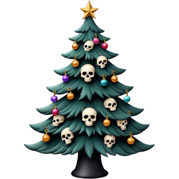 goth christmas tree emoji