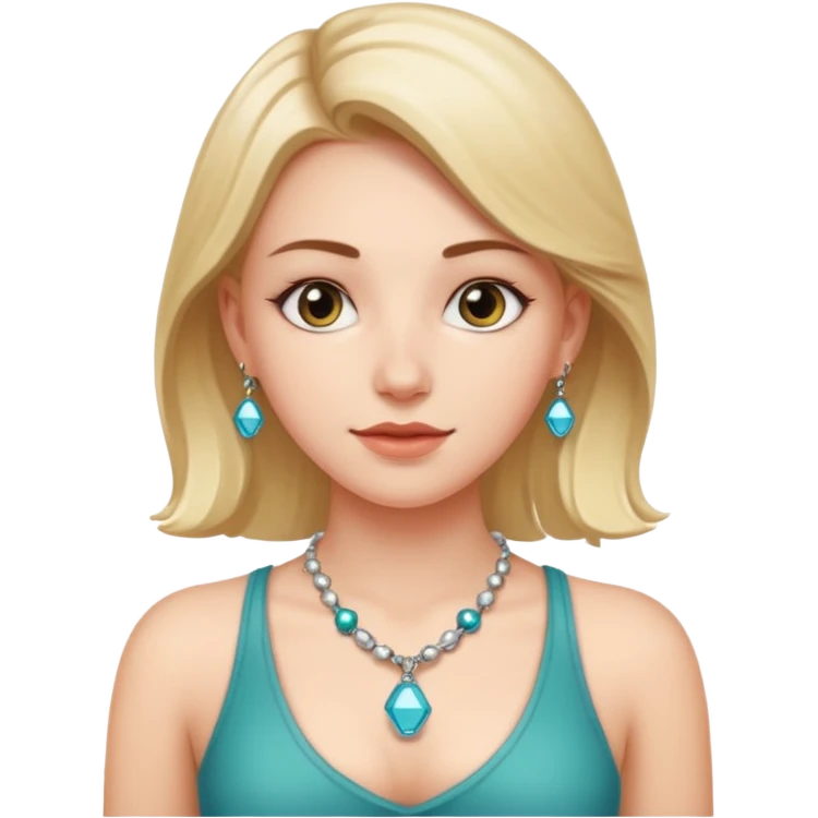 white girl with a hormone molecule emoji