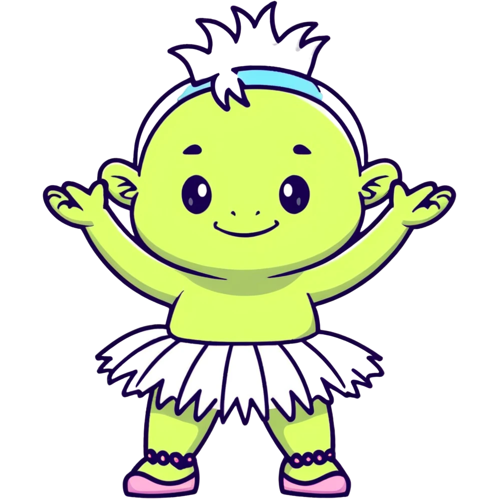 Troll in a tutu  emoji