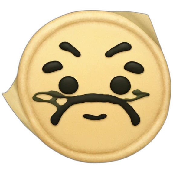 Japanese senbei wrapped with a sheet of nori emoji