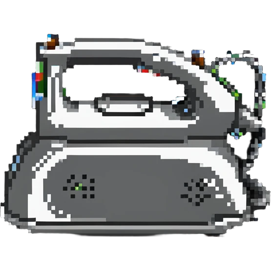 A clothes iron with steam coming out of it emoji