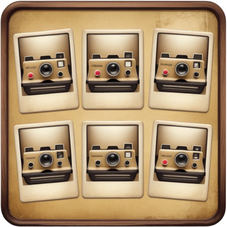 board with 6 polaroid photo emoji