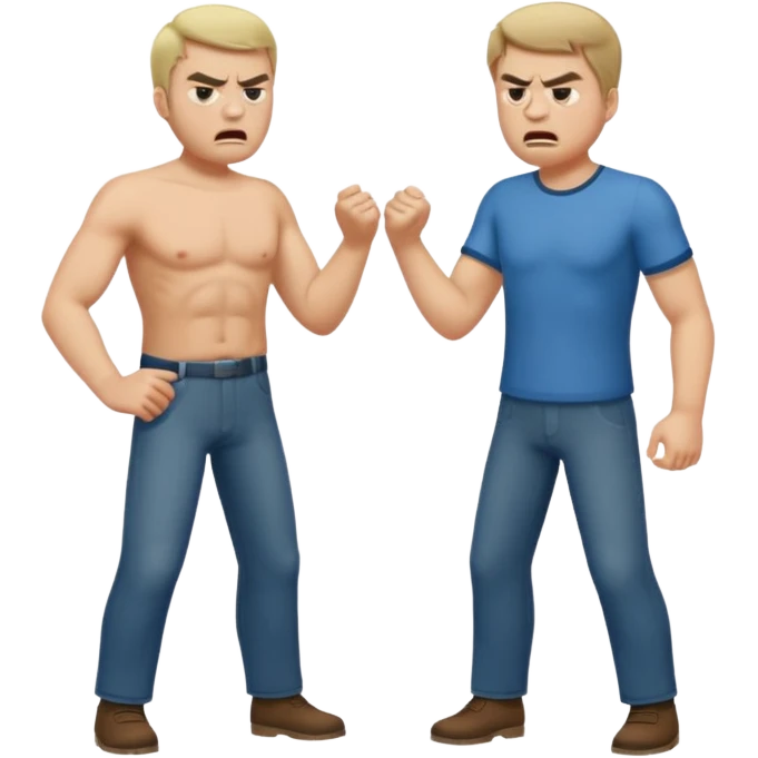 two men arguing full body emoji