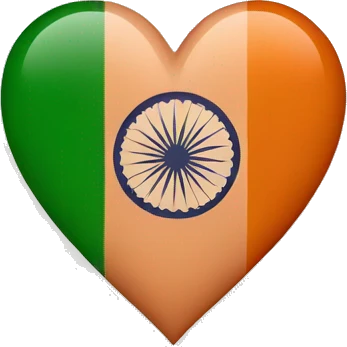 indian flag in heart emoji