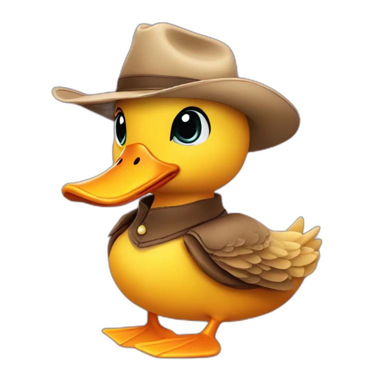 Cute cuddle duck as sherrif emoji