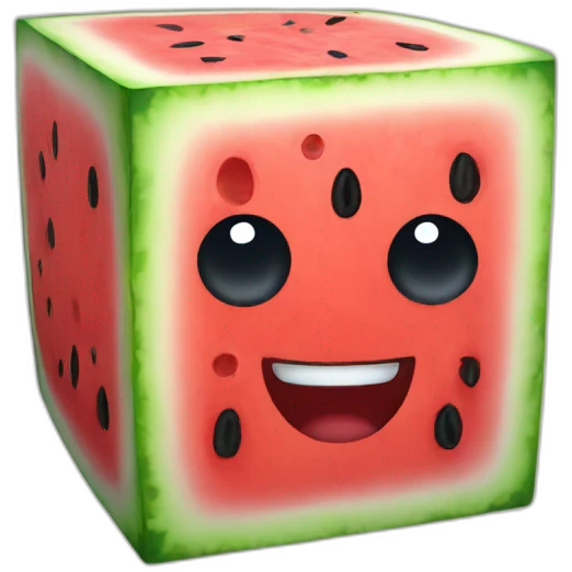 cube watermelon emoji