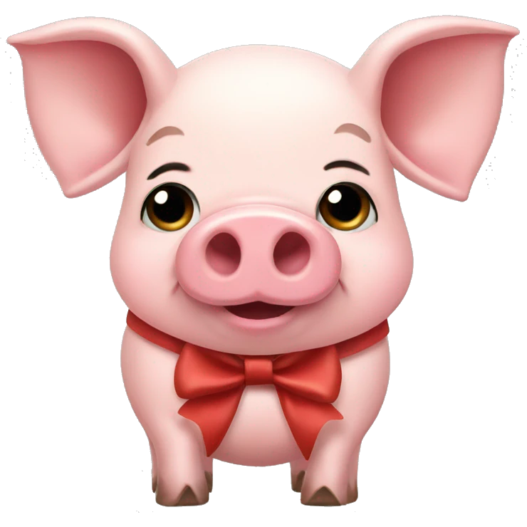 Pig with a bow  emoji