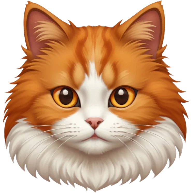 Orange brown and white cat emoji