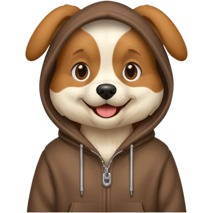 Dog wearing a hoodie emoji