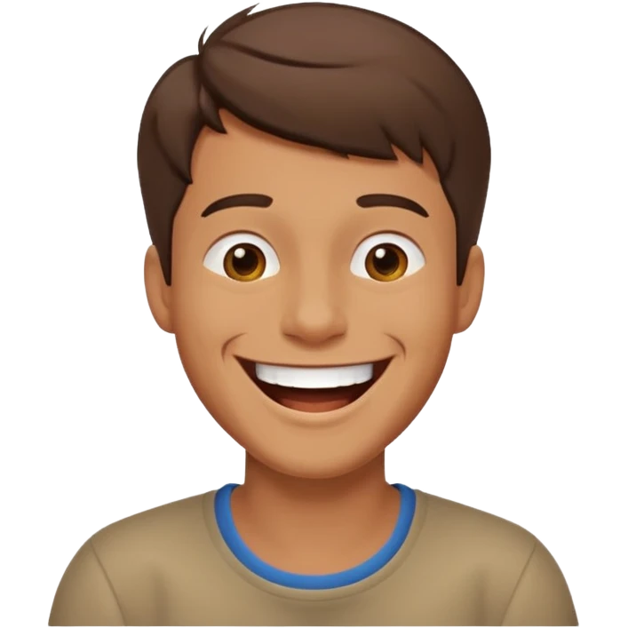 man making fun emoji