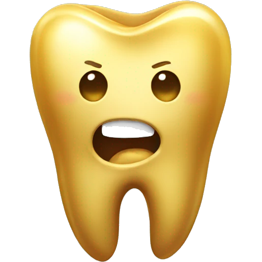 Golden tooth emoji