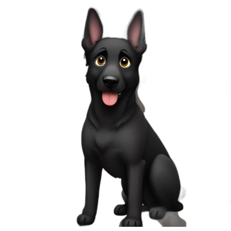 black german shepherd standing emoji