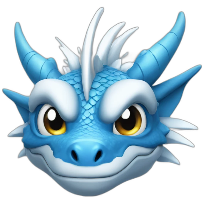 Blue eye white dragon emoji
