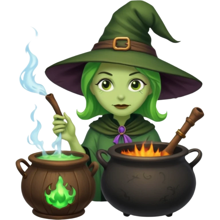 green witch cooking potion emoji
