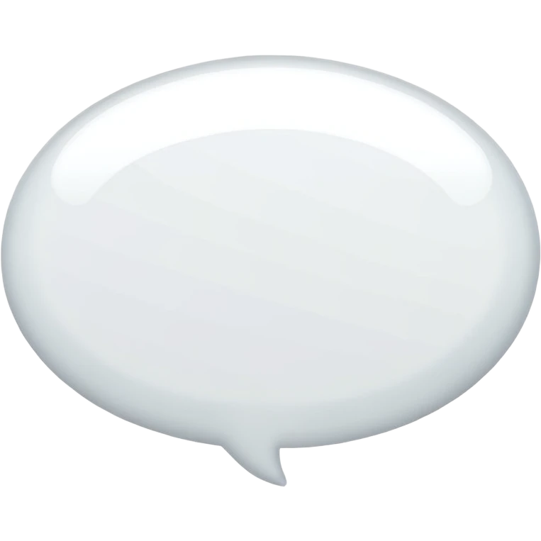 blank white message bubble emoji