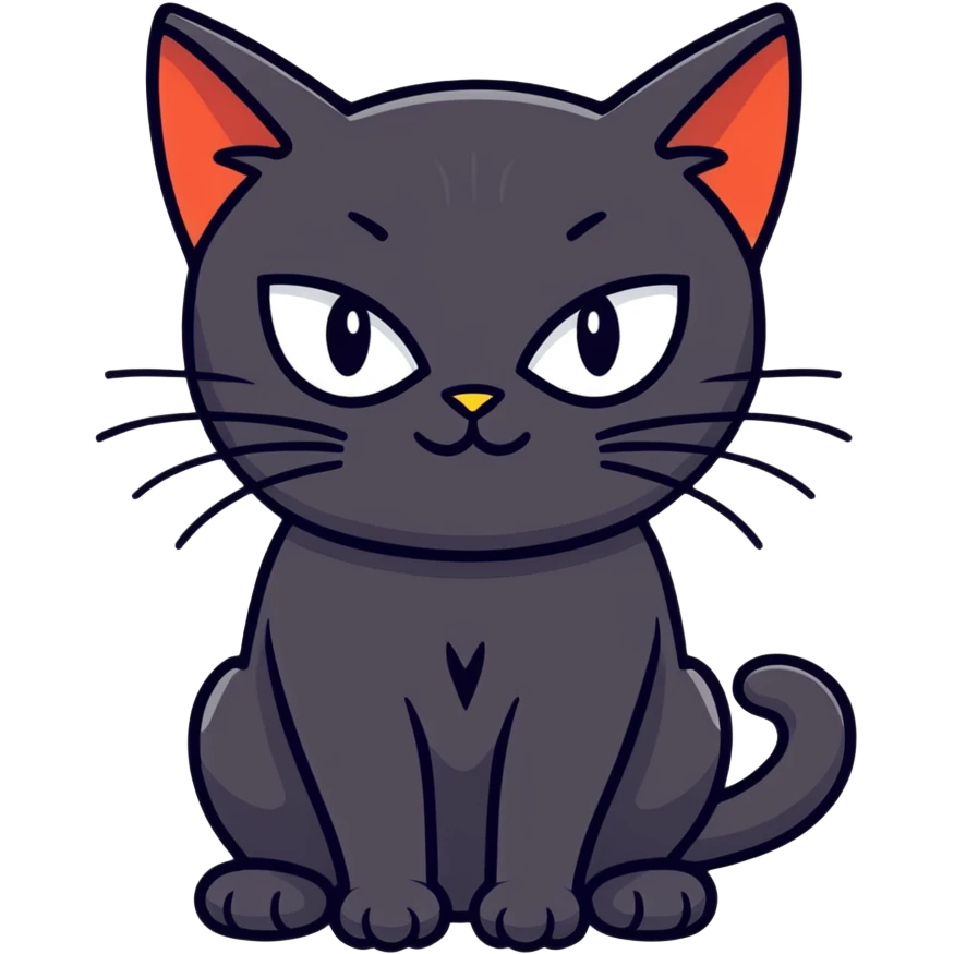 evil black cat  emoji