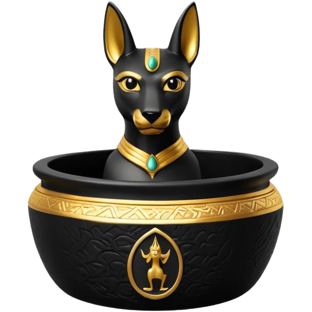 Anubis bonsai pot  emoji