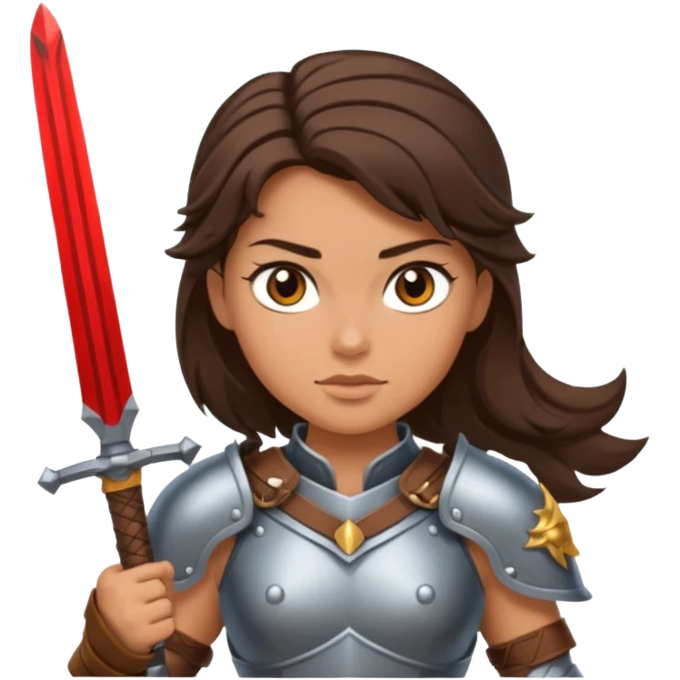 Valkyrie warrior brunetter emoji
