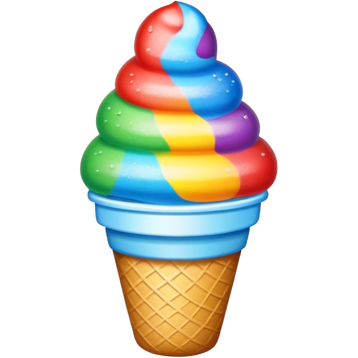 Rainbow snow cone emoji