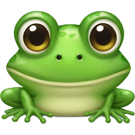 Frog with bow emoji