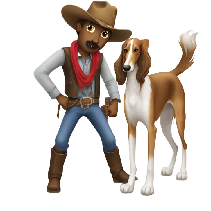 silken windhound with a cowboy emoji