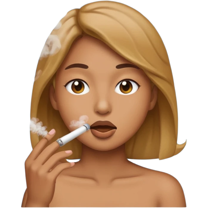 Yass emoji face blowing smoke out of mouth emoji