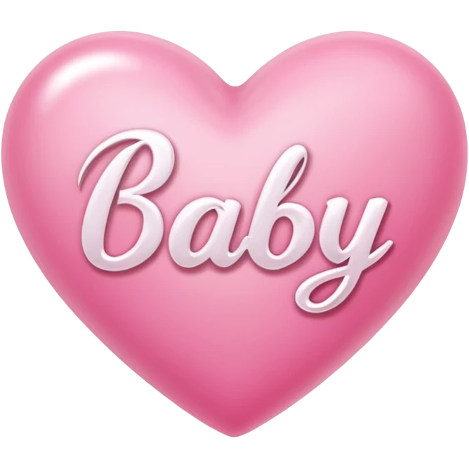 pink heart that says baby emoji