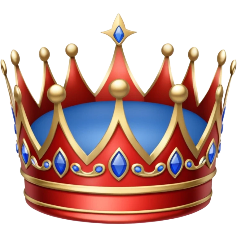 Red, White, and Blue crown emoji