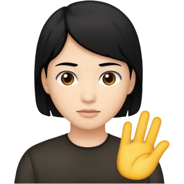 making these people all black hair emoji