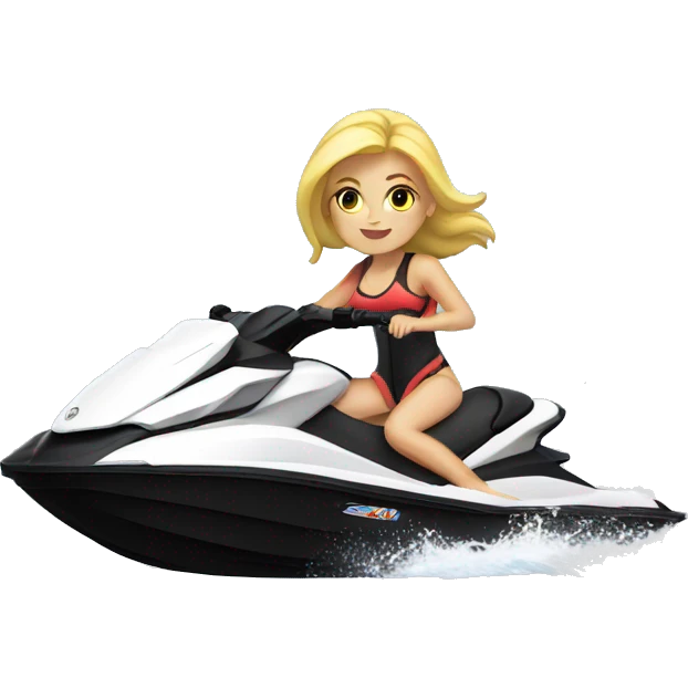 Blonde girl jet ski emoji