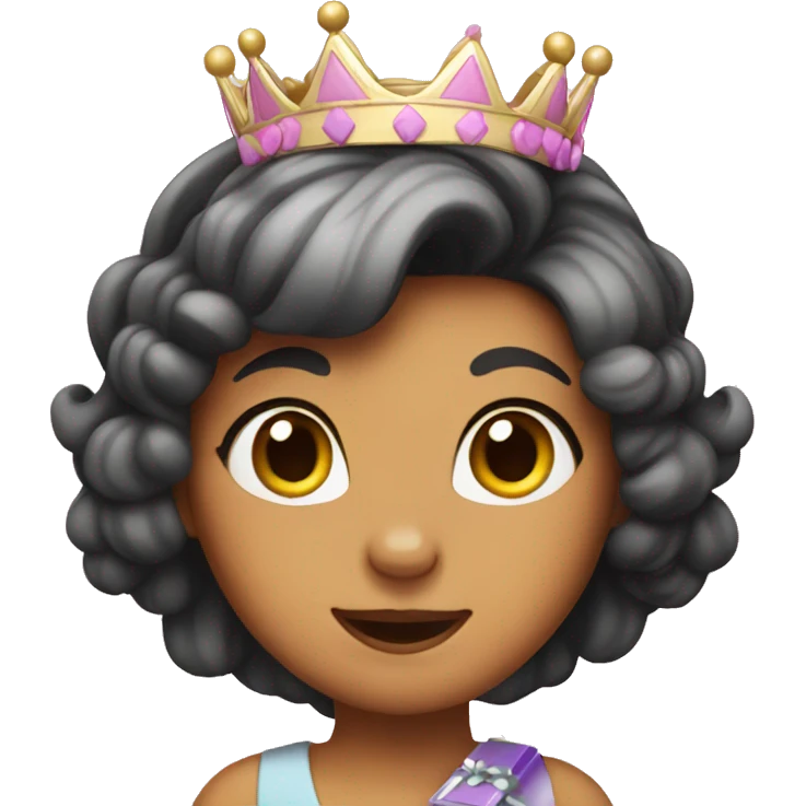 Cat birthday princess emoji