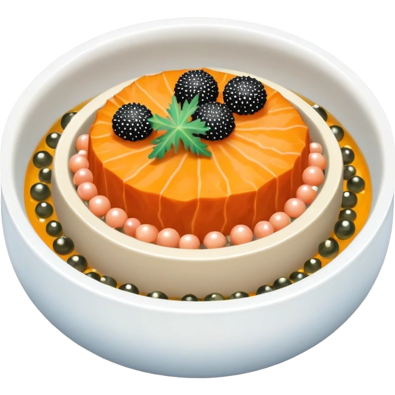 Bowl of tuna belly, sea urchin, and caviar  emoji