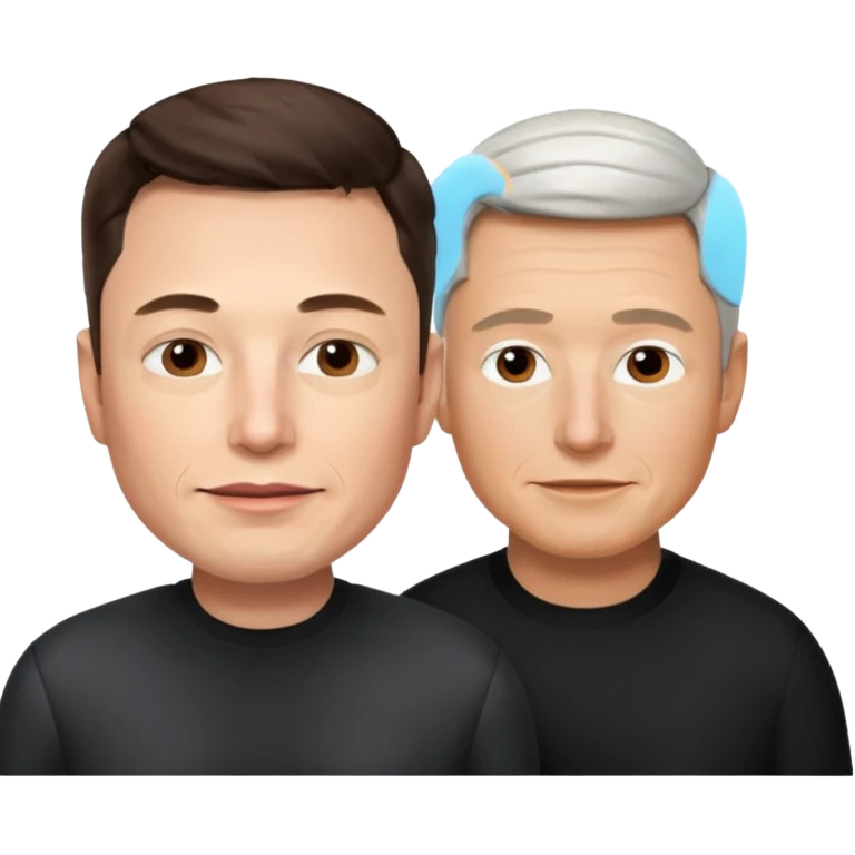 Elon musk and tim cook  emoji