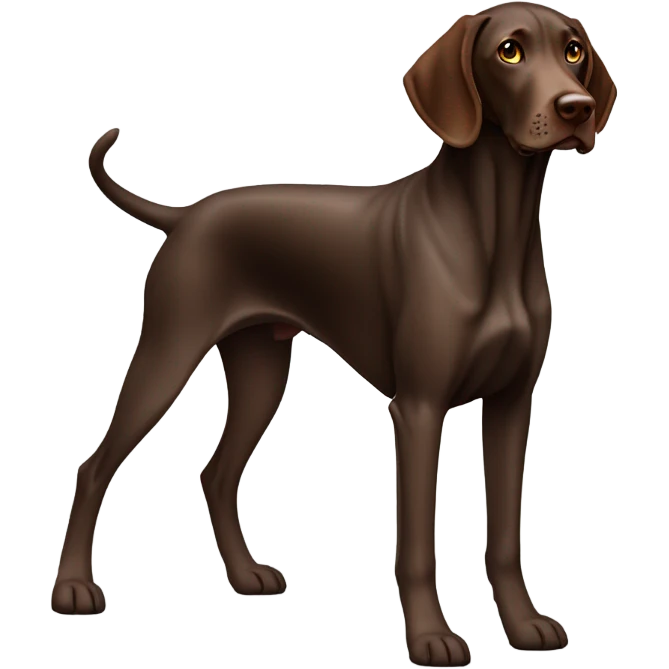 Brown German shorthair pointer emoji