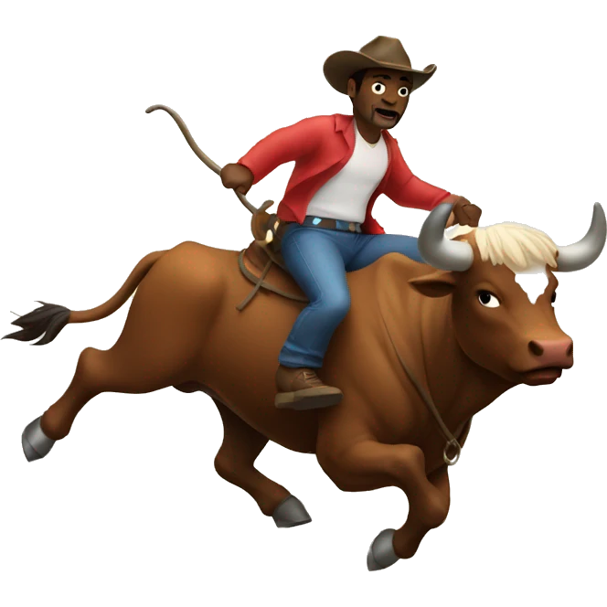 Man riding a bull emoji