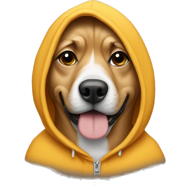 Dog wearing a Hoddie emoji