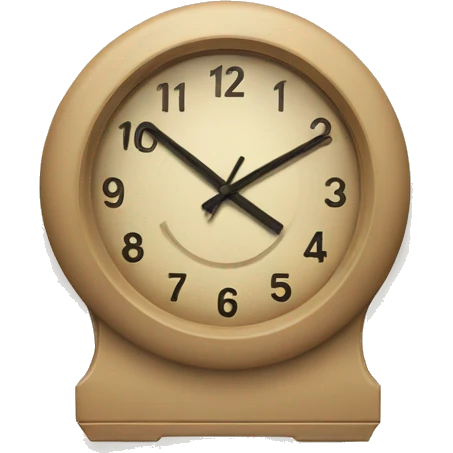 beige clock emoji
