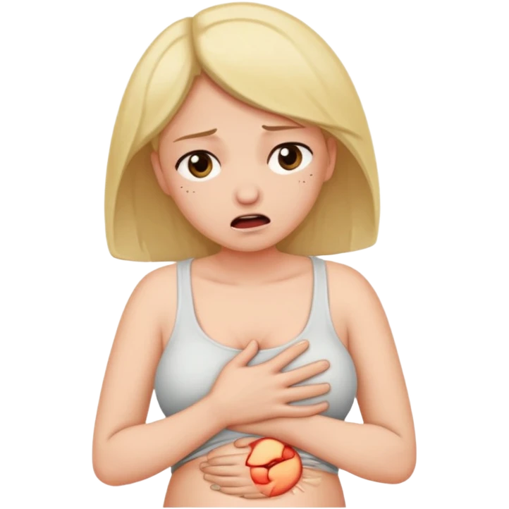 FEMME AVEC DOULEUR AU VENTRE emoji