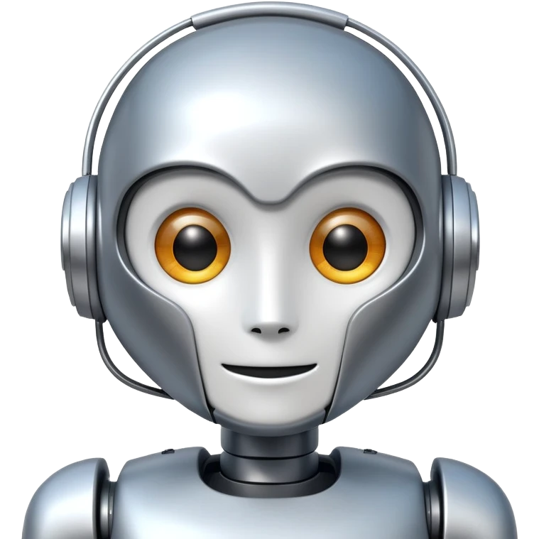 helpful robot assistant with a screen face emoji