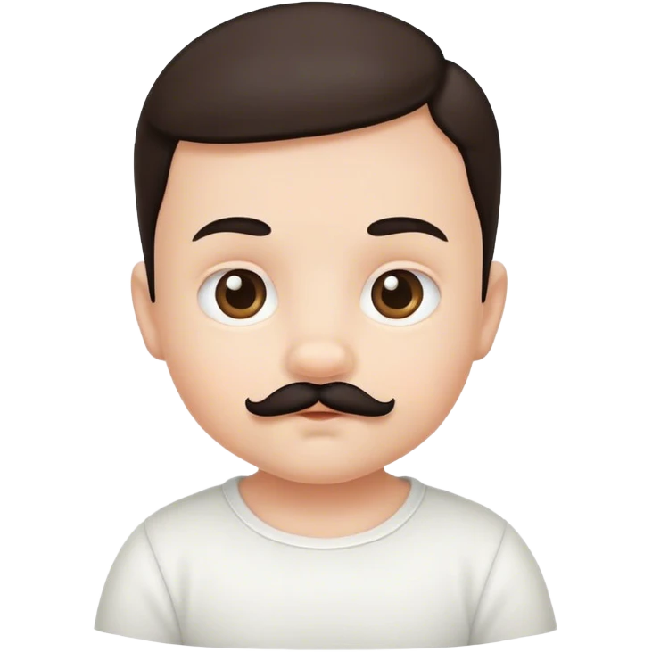 Baby with moustache  emoji