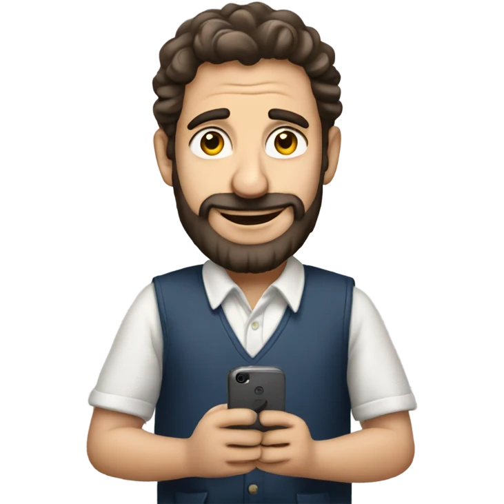 A Jewish man updating his phone emoji
