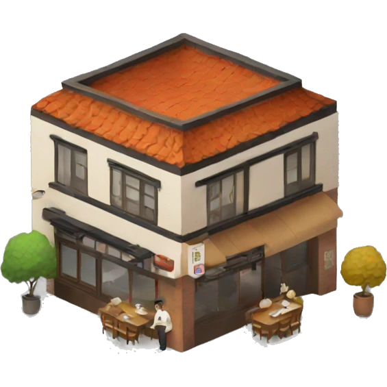 Korean restaurant with apartment above emoji